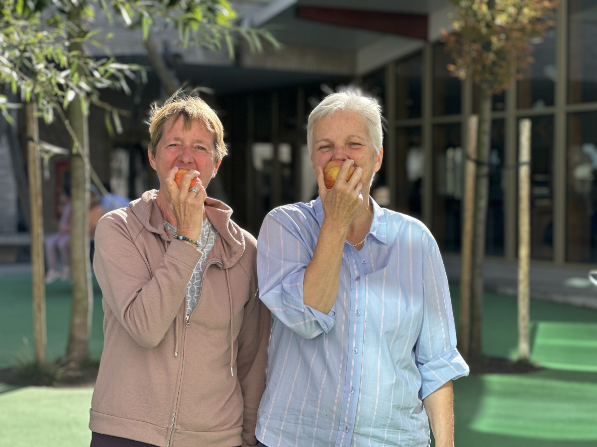 Astrid Bienstman en Nadine Langeraert van basisschool De Zonnepoort in Gent
